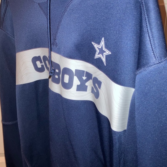 Nike DALLAS COWBOYS MEDIUM BIKE HOODIE LIKE NEW NFL IN FIELD APPAREL - Picture 6 of 11